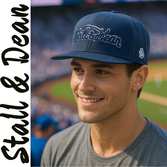 Stall & Dean Blue & White Baseball Cap NEW - Picture 1 of 4